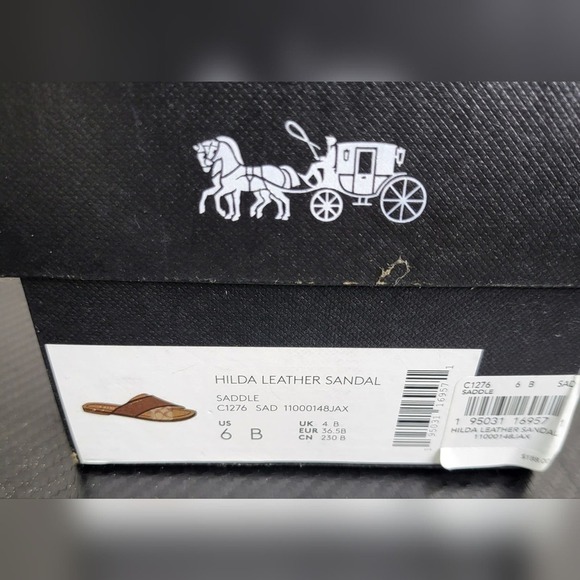 Coach Bundle Hilda Sandals SZ6 and Matching Signature  Wristlet. - Picture 2 of 16